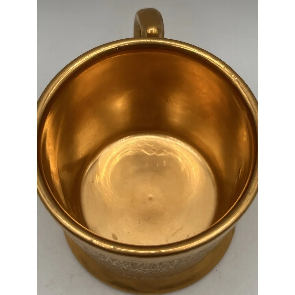 Antique Zeh, Scherzer & Co GildedGold Wash Porcelain Sugar / Creamer Cup Bavaria